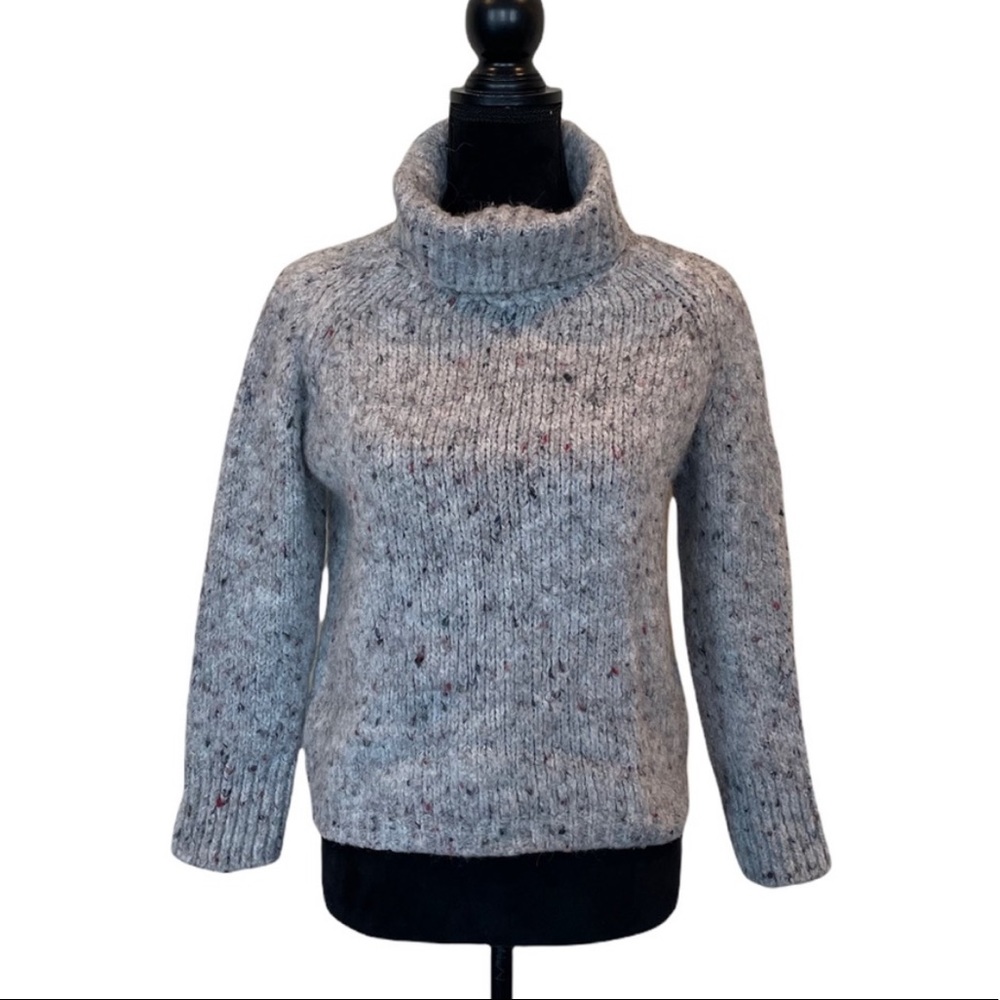 Immagini turtleneck grey alpaca blend  knit long sleeve sweater size extra small